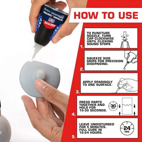 Loctite Super Glue Ultra Gel Control - Clear Instant Adhesive for Plastic, Wood & Metal | 0.14 fl oz