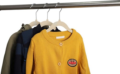 Finnhomy Non-Slip Velvet Baby & Kids Hangers - 20-Pack Heavy-Duty Space-Saving Clips, Beige