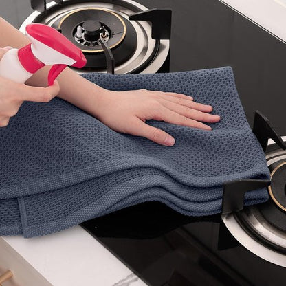 Homaxy Kitchen Dish Towels - 100% Cotton Oversized Waffle Weave, Ultra Soft & Absorbent, 3-Pack | Dark Grey, 20 x 28 Inches
