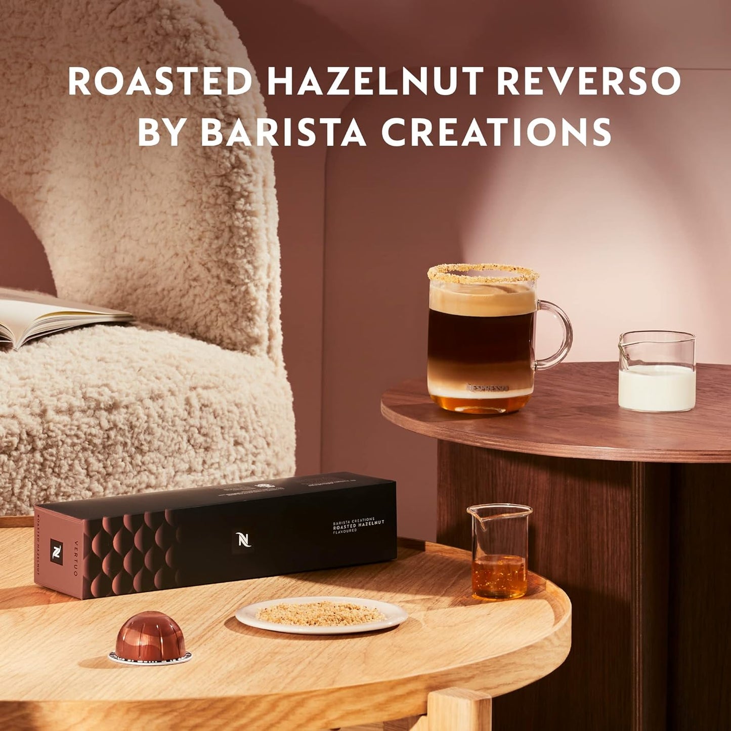Nespresso Vertuo Roasted Hazelnut Coffee Capsules - Medium Roast, 30 Count Pods for 7.8oz Brews