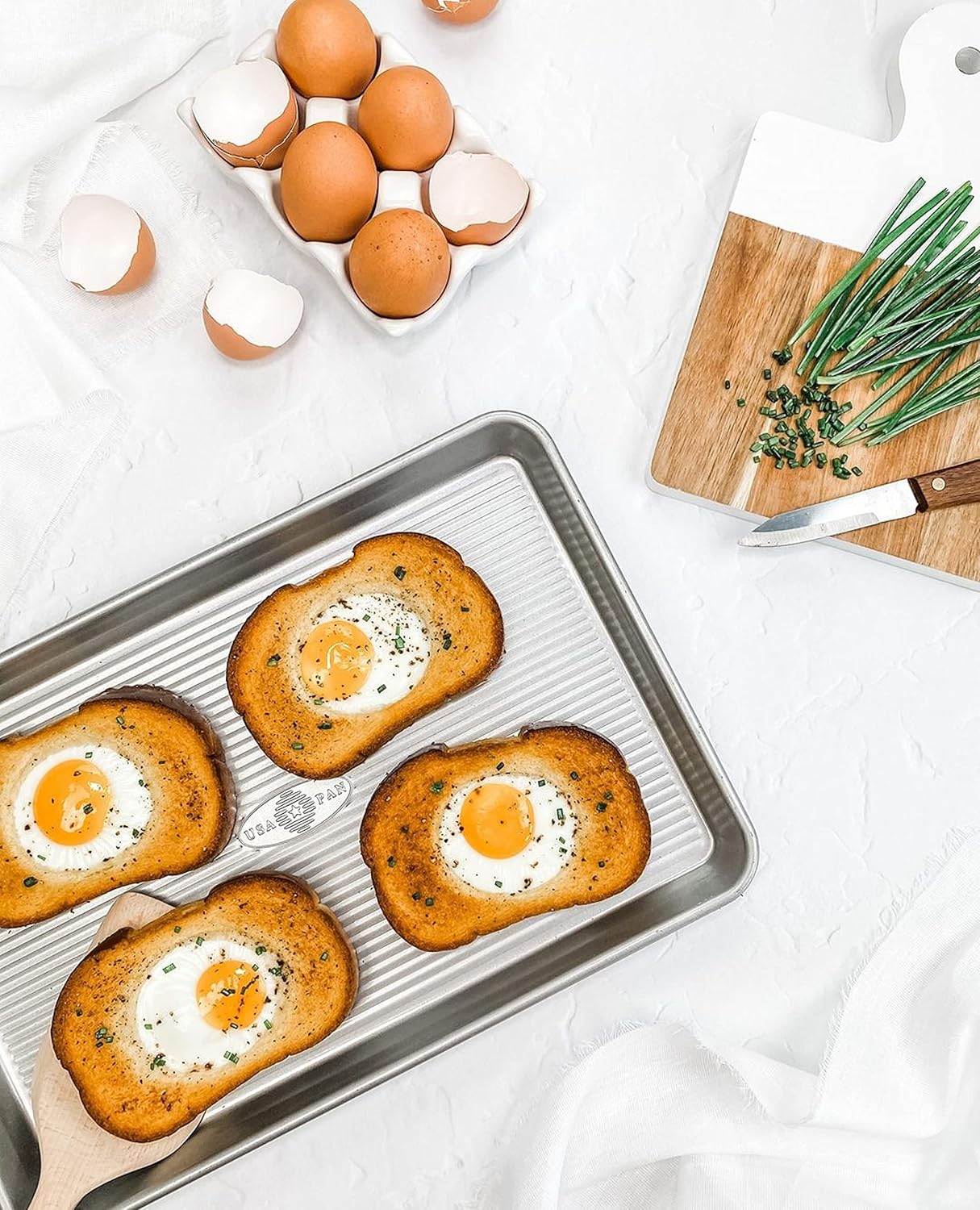 USA Pan Bakeware Nonstick Jelly Roll Baking Sheet - Durable Aluminized Steel Construction