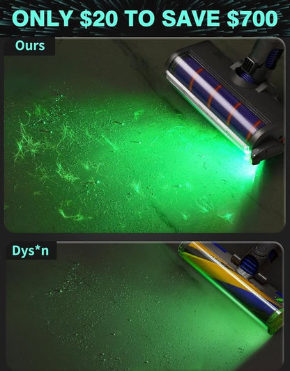 Dyson Vacuum Cleaner Dust Display LED Lamp - Reveal Microscopic Dust & Illuminate Pet Hair
