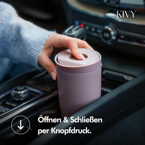 KIVY Insulated Travel Coffee Mug - 12oz Stainless Steel Tumbler | 24h Cold & 6h Hot, Spill Proof, BPA Free