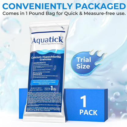 Pro-Grade Chlorine Pool Shock - 68% Cal-Hypo Granular Sanitizer for Crystal Clear Water | 1lb