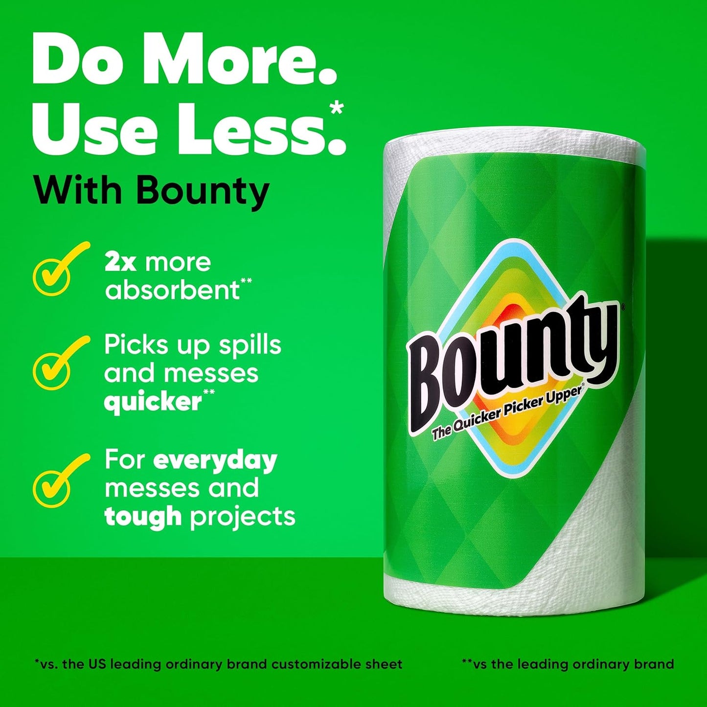 Bounty Select-A-Size Paper Towels - White, 2 Triple Rolls for Ultimate Absorbency | 6 Regular Rolls Equivalent
