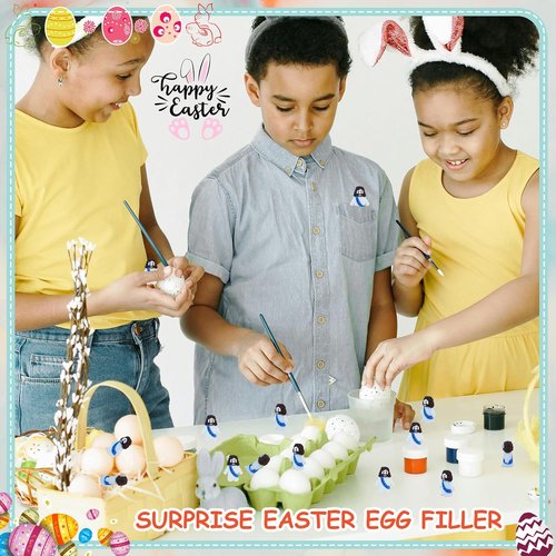 ILHSTY Mini Jesus Figurines - 50 Pcs Rubber Christian Dolls for Easter Egg Hunts | Blue