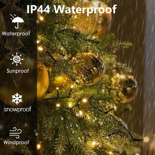Easy Christmas Lights - 420 LED Waterfall Tree Topper | 8.2FT, 12 Lines, 8 Modes, Waterproof for 6FT Tree