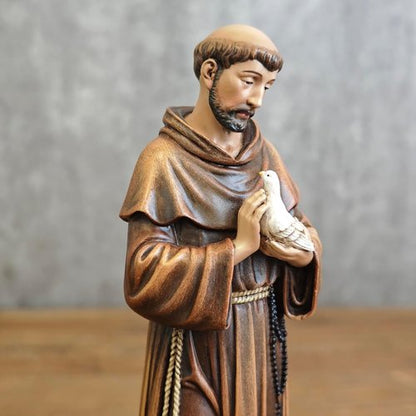 Buildclassic Saint Francis Statue - 6" Inspirational Garden Figure | Patron Saint of Nature, Devotional Décor