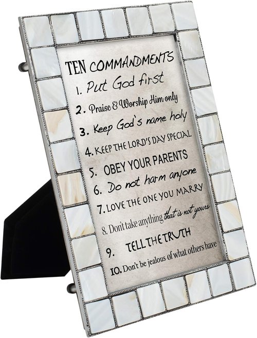 Cottage Garden Mother of Pearl Grey Photo Frame - Versatile 4 x 6 Table Top & Wall Display