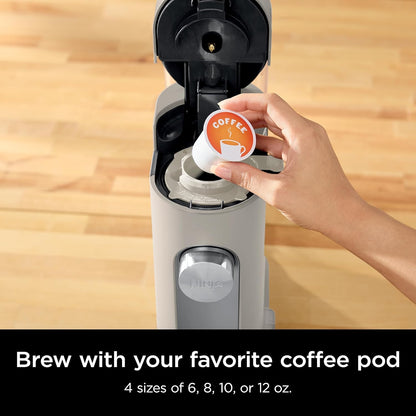 Ninja Pods & Grounds Coffee Maker - Single-Serve K-Cup Compatible | Compact Design, 56-oz Reservoir, Iced Coffee Option