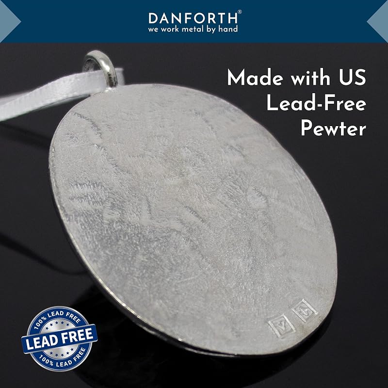 Guardian Angel Ornament, Pewter Handcrafted in USA
