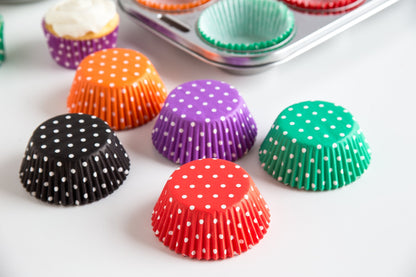 Fox Run Polka Dot Bake Cup Set, 3.75 x 3.75 x 1.25 inches, Multicolored,8115,300