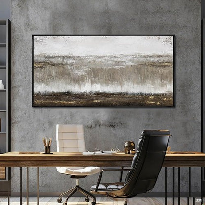 Artexist Textured Canvas Wall Art - Modern Black and Grey Photo Print | 24"x48" Artwork for Bedroom or Office