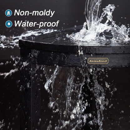 Regine Switzerland Shower Bench - Durable Poly Lumber Corner Stool | Non-Slip, Adjustable Feet, Black