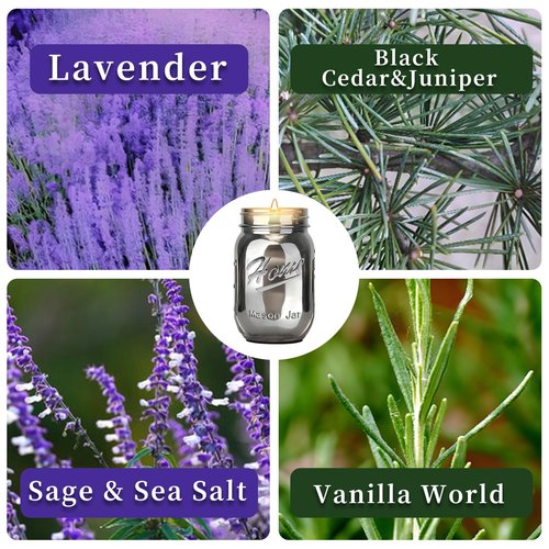 Scented Candle Smoke Gray Sands Scented, Classic 22oz Large Jar Single Wick Candle, Over 110 Hours of Burn Time, Perfect for Creating Relaxing Atmosphere (Black Cedar and Juniper)