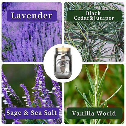 Scented Candle Smoke Gray Sands Scented, Classic 22oz Large Jar Single Wick Candle, Over 110 Hours of Burn Time, Perfect for Creating Relaxing Atmosphere (Black Cedar and Juniper)