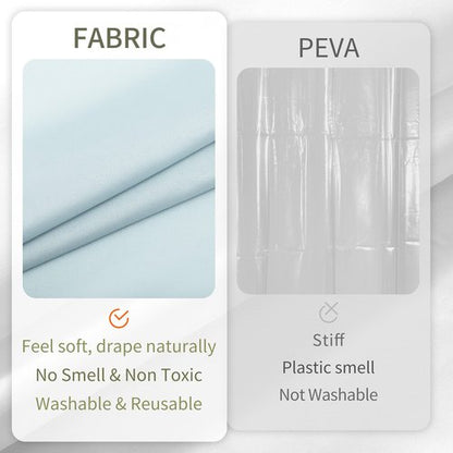 ALYVIA SPRING Stall Fabric Shower Curtain Liner Waterproof - Soft & Lightweight Small Shower Curtain with Magnets for Narrow Stall Size, Machine Washable - 36x72, Blue