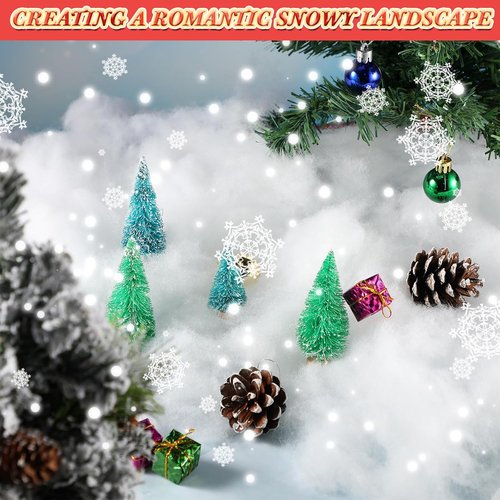 Jerify Christmas Fake Snow - Fluffy Indoor Artificial Snow Blanket for Holiday Decor | 12 Pack, 3.53 Ounce Bags