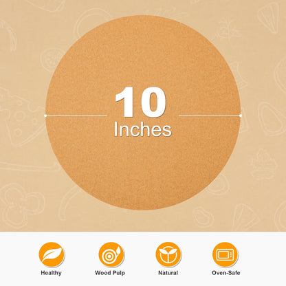 SMARTAKE 10-Inch Round Unbleached Parchment Paper Baking Sheets - 200 Pcs Non-Stick for Baking & Grilling