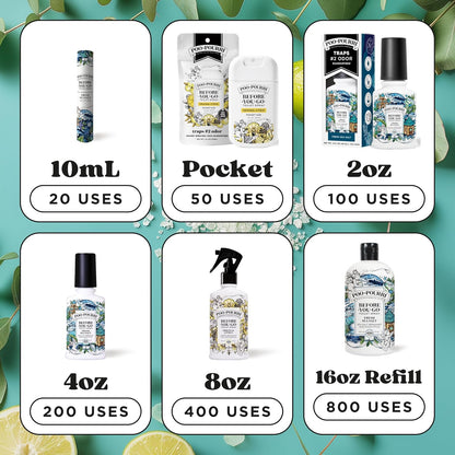 Poo-Pourri Before-You-Go Toilet Spray - Fresh Sea Salt Scent | Plant-Based Odor Deodorizer, 4 Fl Oz