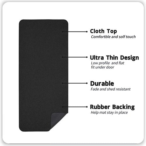 Bosap Bath Mat,Ultra Thin Bathroom Runner Rugs,Large Bath Mats for Bathroom,Quick Dry,Non-Slip,Machine Washable,Low Pile,Bath Rug,Shower Outside,Sink,Home Decor Accessories.Black,3'x5'(36x60inch)