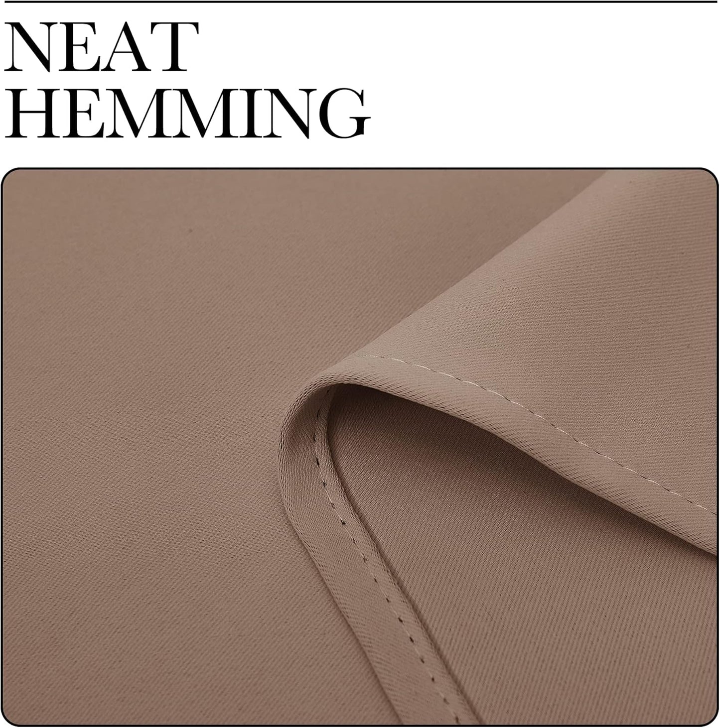 NICETOWN Light Reducing Grommet Curtains - Soft Triple Woven Drapes for Living Room | 2 Panels, W42 x L95, Cappuccino