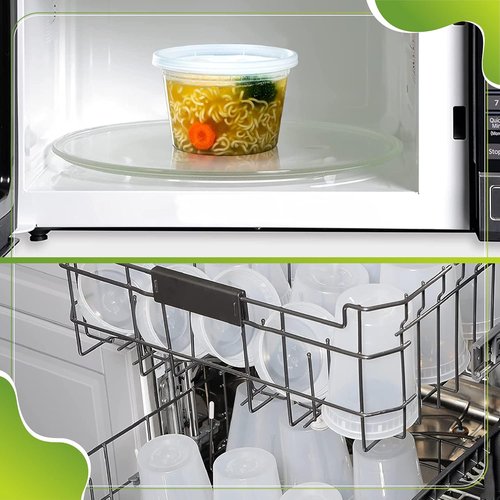 Deli Containers | Leakproof Lids - 60 Sets of BPA-Free Plastic Food Storage (8oz, 16oz, 32oz)