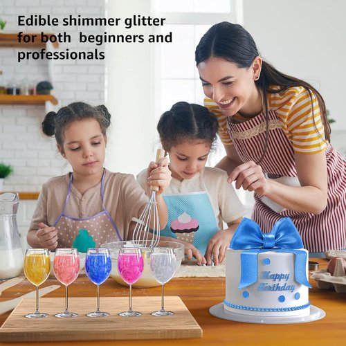 Edible Glitter by Edible Art | Vibrant Blue Drink Glitter for Cocktails, Cupcakes & More - Kosher Certified