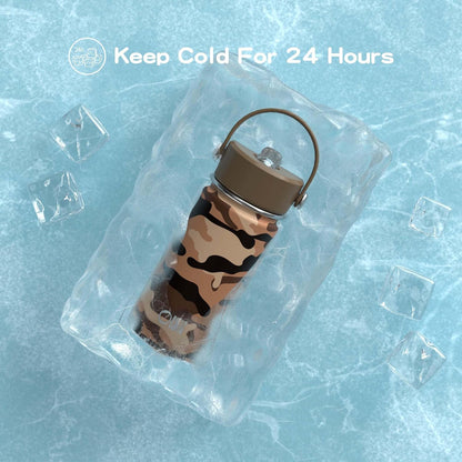 OISIZ Kids Water Bottle - 14oz Vacuum Insulated Stainless Steel | Leakproof, BPA-Free, Keeps Drinks Cold for 24 Hours
