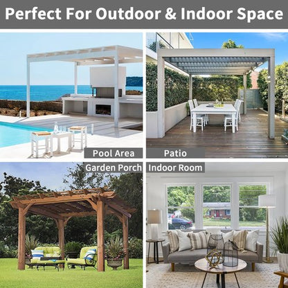 Easy-Going 100% Waterproof Outdoor Curtains Windproof Weatherproof Porch Curtains, Premium Thick Outdoor Privacy Grommet Top Panels for Patio, Gazebo and Pergola, 2 Panels, 54x84 inch, Black