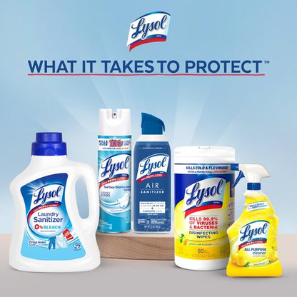 Lysol Disinfecting Wipes Bundle, Home Apartment Dorm Room Essentials and Cleaning Supplies, All Purpose Cleaner, Multi-surface Cleaning Wipes, Lemon and Lime Sanitizing Wipes Bundle, 80 Count