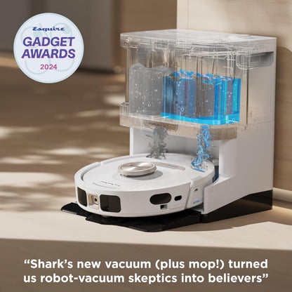 Shark PowerDetect 2-in-1 Robot Vacuum & Mop - Powerful Suction for Carpets & Hard Floors | Self-Empty Base | White | AV2800ZE