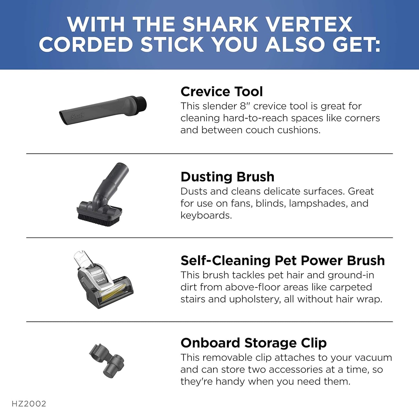 Shark Vertex Ultralight Corded Stick Vacuum Cleaner - Powerful Pet Hair Removal | Removable Handheld | 3 Attachments Included