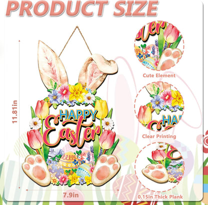 Regine Switzerland Easter Wreath - Charming Rabbit & Flower Design for Front Door Decor | Spring Celebration