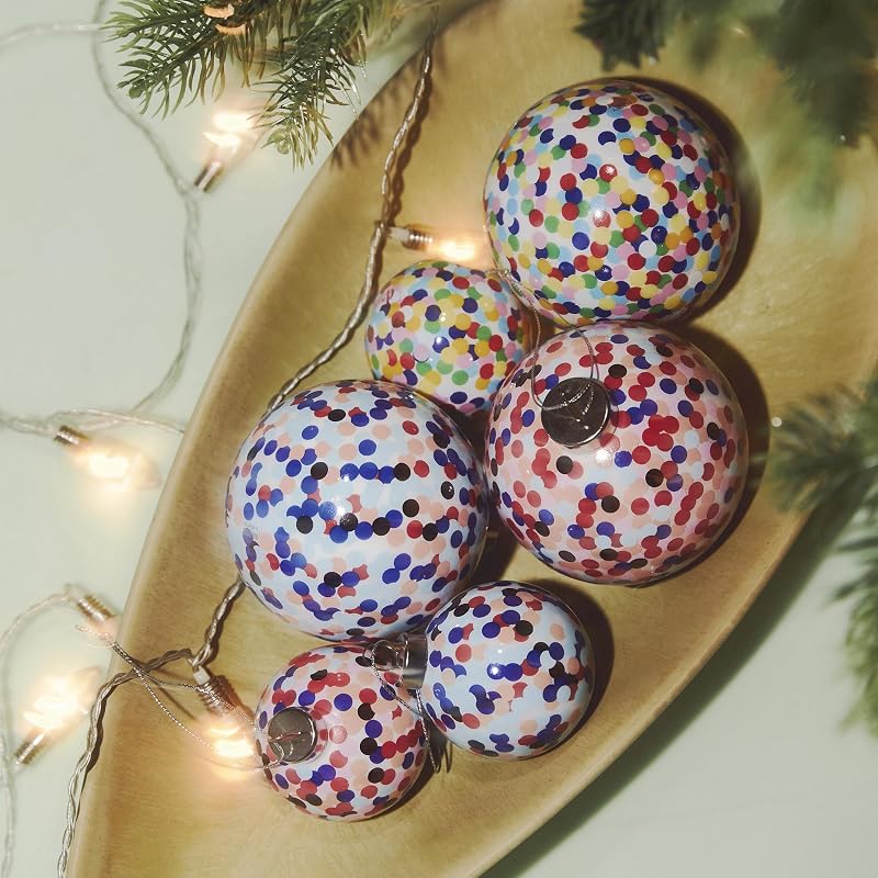 Alessi Proust Am43 Hand-Decorated Glass Christmas Tree Bauble, 9 cm