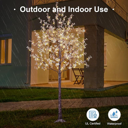 6FT Lighted Gypsophila Tree with 176 LED Lights - Pink Variation, Indoor/Outdoor Decor