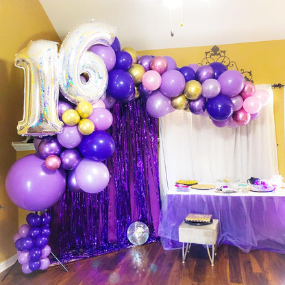 Voircoloria Dark Purple Balloons - 12-Inch Deep Purple Latex Party Balloons | 66-Pack for Events & Celebrations