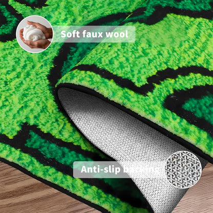 Skiennix Cute Money Rug - Non-Slip & Machine Washable Cartoon Design | 3x2 ft for Bedroom & Living Room