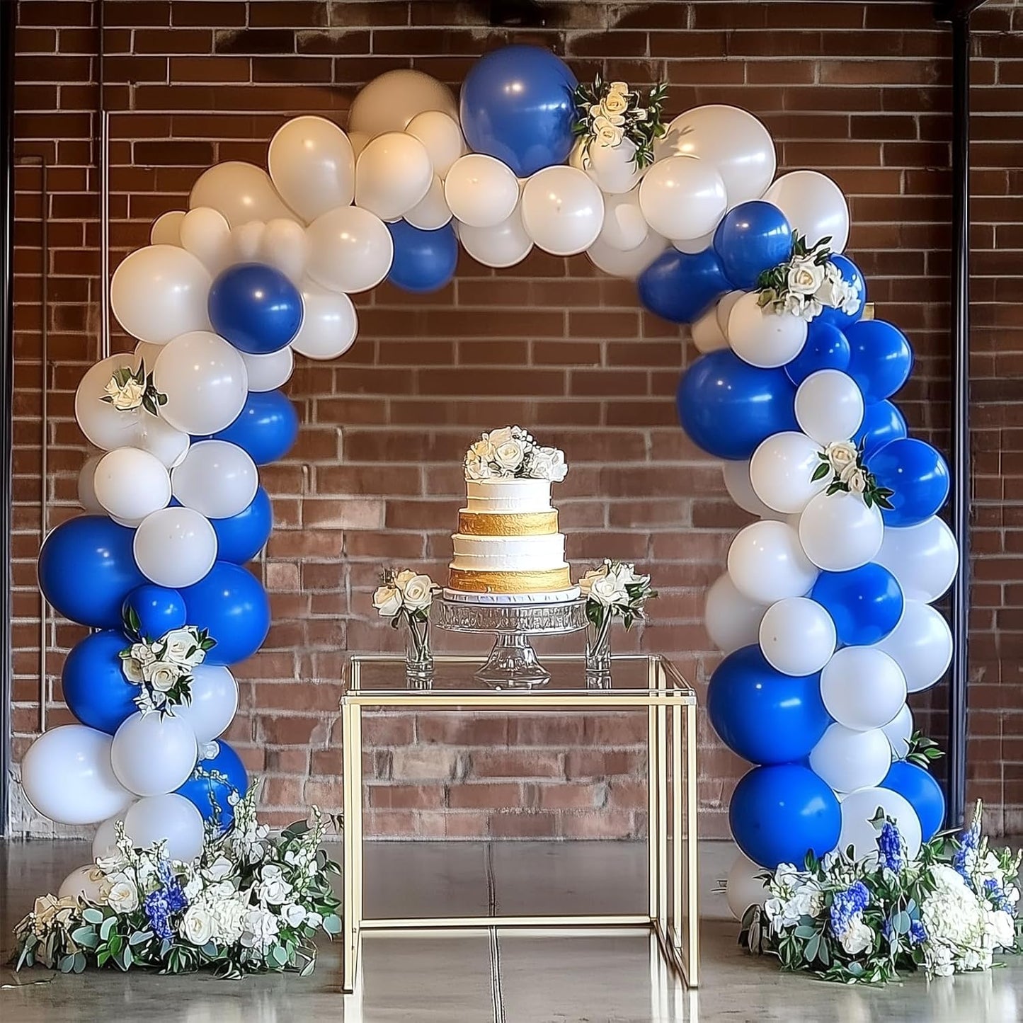 RUBFAC Dark Blue Balloons - 129-Piece Set in Various Sizes for Birthday, Gender Reveal & Baby Shower Decor