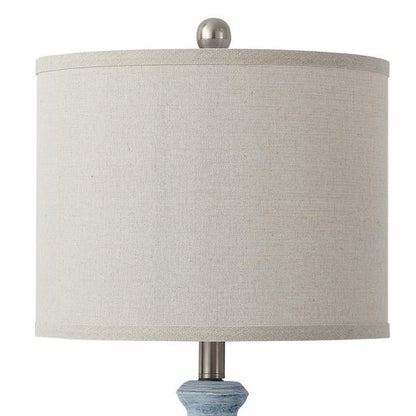 Ireliare Living Room Lamps Set of 2, 25.8" Ceramic Table Lamps for Bedrooms with Linen Shade, Modern Farmhouse Lamps for Nightstand with Rotary Switch