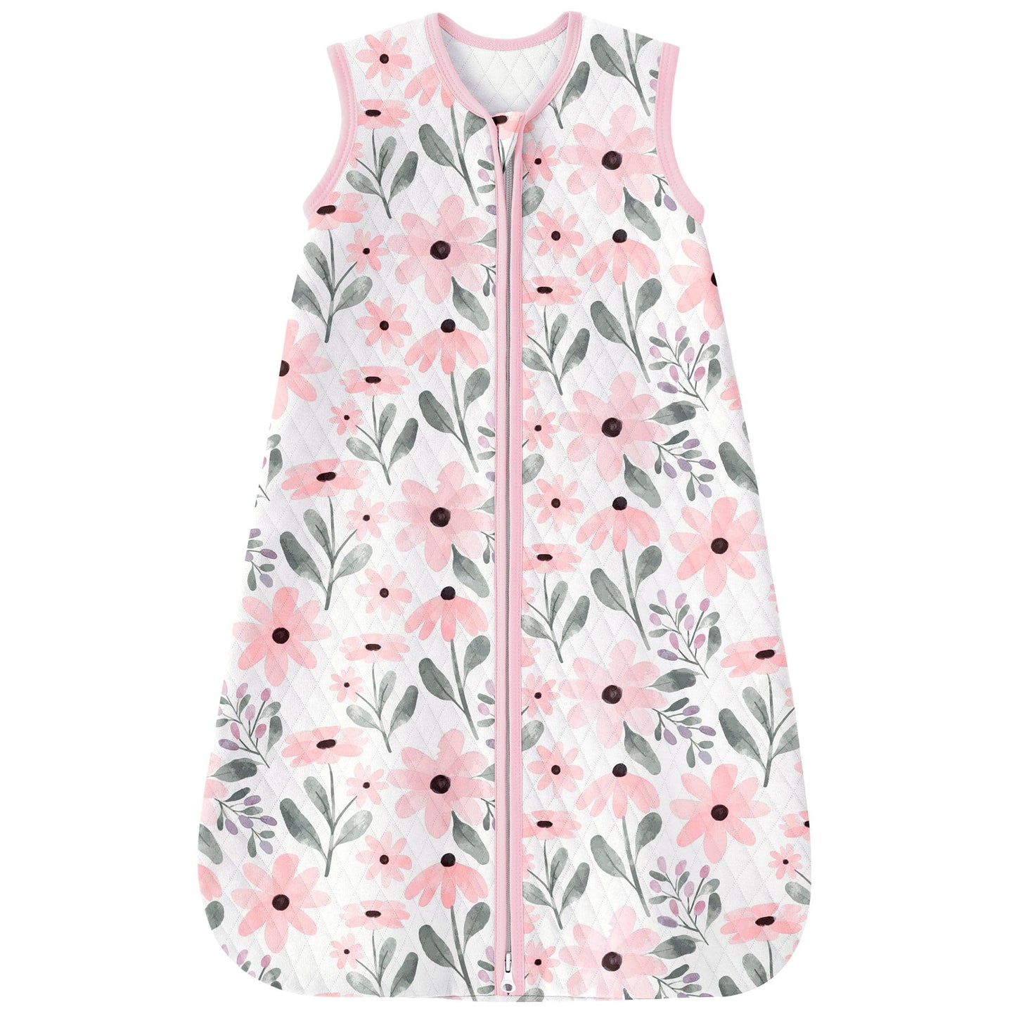 Yoofoss Baby Sleep Sack 6-12 Months 1.0 Tog Sleep Sack Organic Cotton Wearable Blanket for Infants 2-Way Zipper Quilted Sleeping Sacks(Medium)