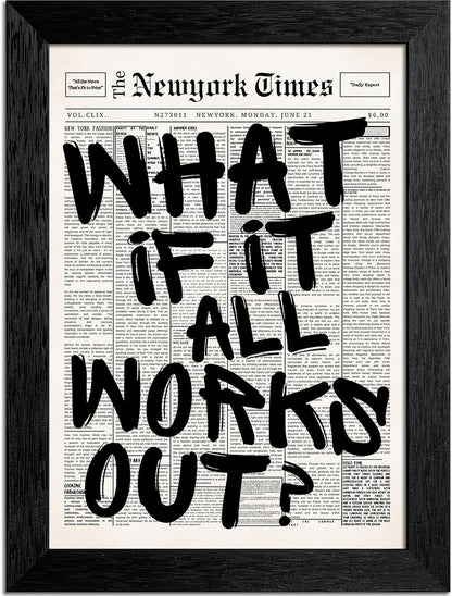 Skiennix 8X10 Inch Black Frame - Motivational Canvas Wall Art | Inspirational Quote Print for Home & Office