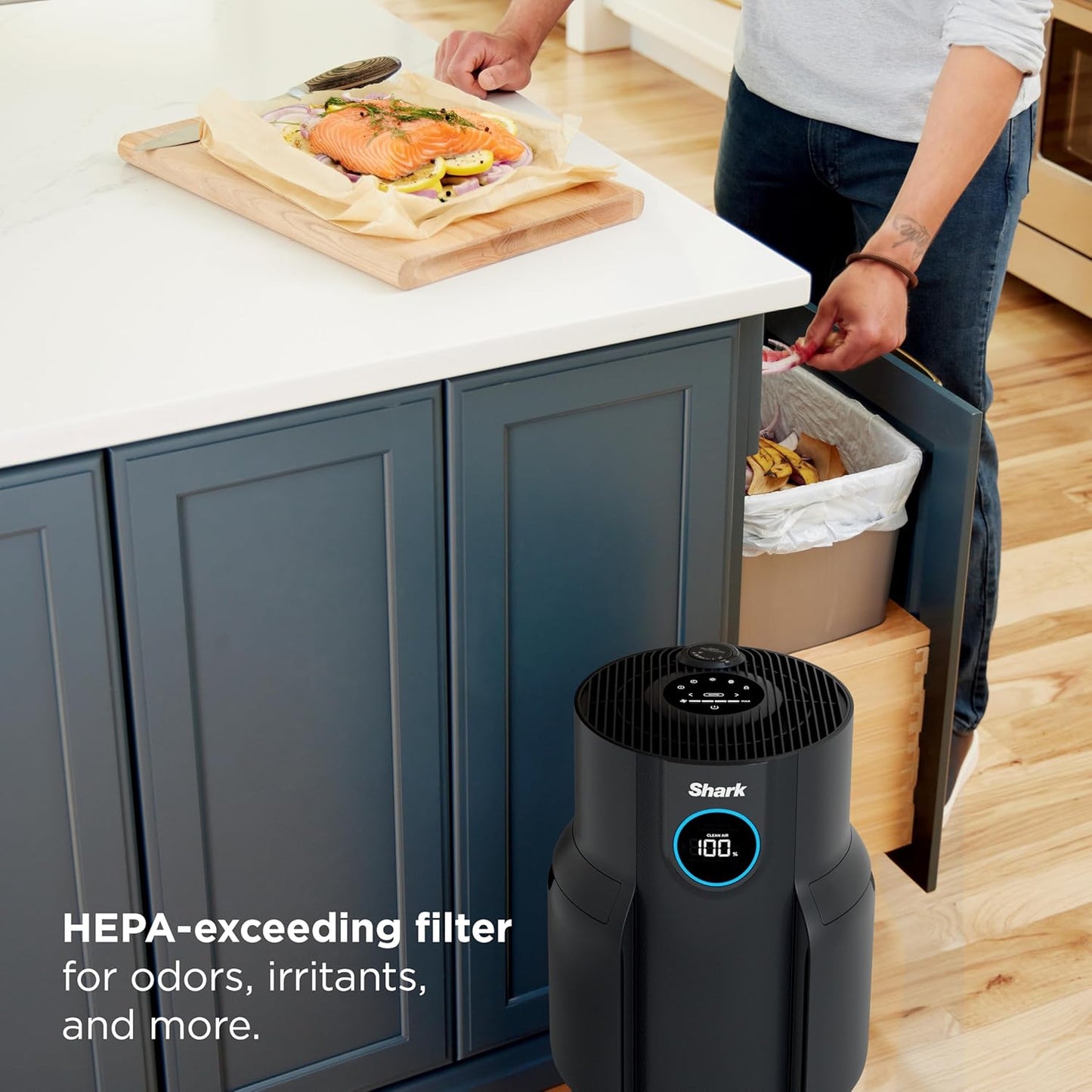 Shark Air Purifier - HEPA-Exceeding Filter for Large Rooms | Captures Dust, Pet Dander & Odors