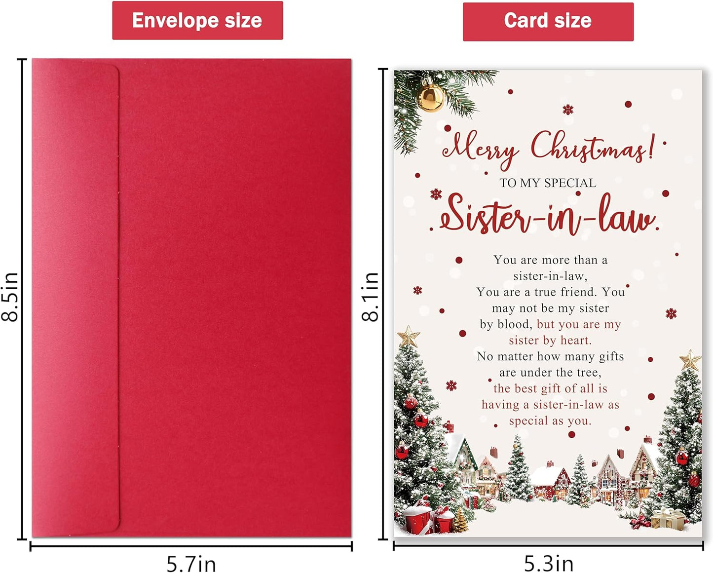 Regine Switzerland Christmas Card - Heartfelt Holiday Greeting for Sister-in-Law | Special Gift Idea
