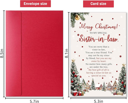 Regine Switzerland Christmas Card - Heartfelt Holiday Greeting for Sister-in-Law | Special Gift Idea