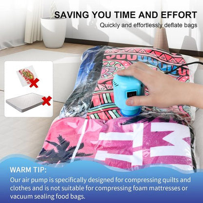 HOTBAG Electric Air Pump - Portable Vacuum Pump for Travel & Storage Bags - Blue