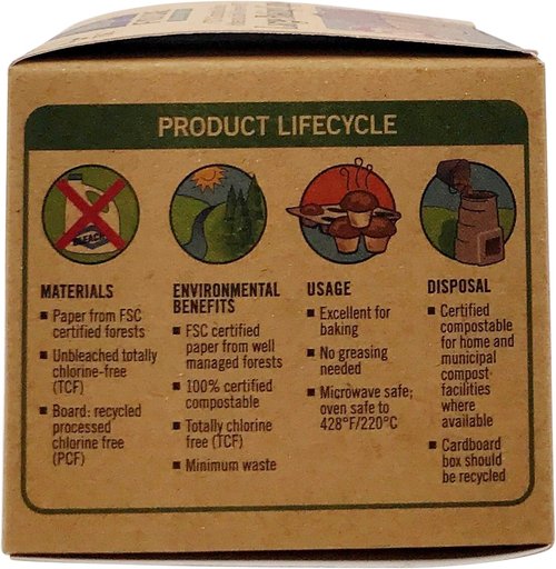 If You Care Baking Cups - Large Size (60 Count) | Eco-Friendly & Compostable Design