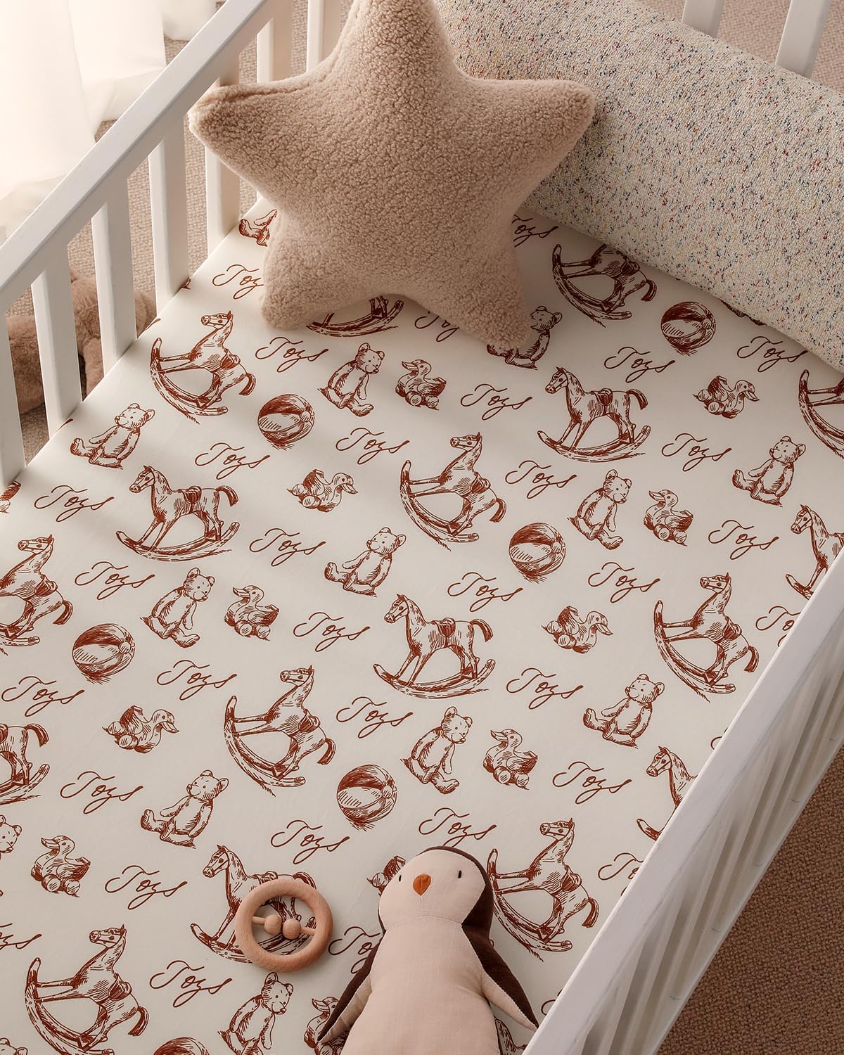 Yoofoss Baby Pack and Play Sheets - Ultra Soft 2-Pack Fitted Mini Crib Sheets, 38x26, Neutral for Graco
