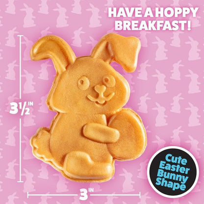 Easter Bunny Mini Waffle Maker - Create Fun Animal-Shaped Waffles & Pancakes | 4-Inch Waffler Iron for Kids & Adults