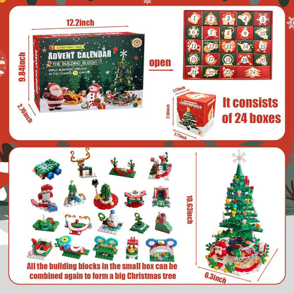 Skiennix Christmas Tree Advent Calendar | 24 Days of Surprises with LED Light